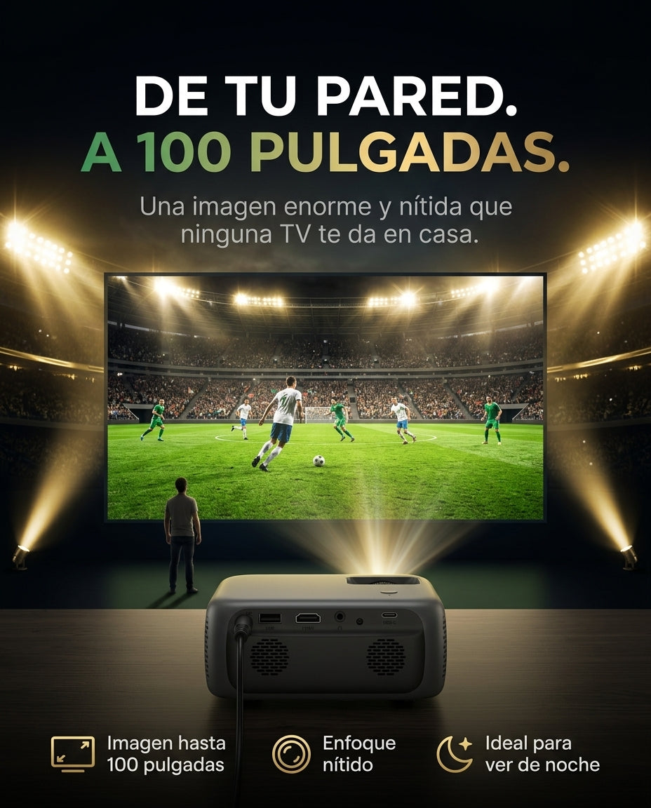 De tu pared a 100 pulgadas